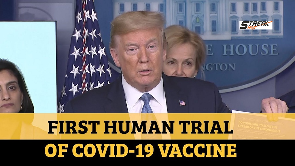 Trump announces the first human trial for a vaccine created in the US against Coronavirus