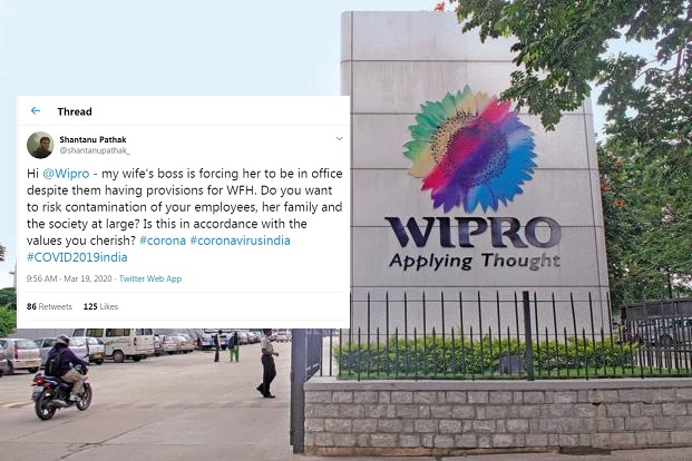Wipro manager in India forces woman to come to office for work during Coronavirus
