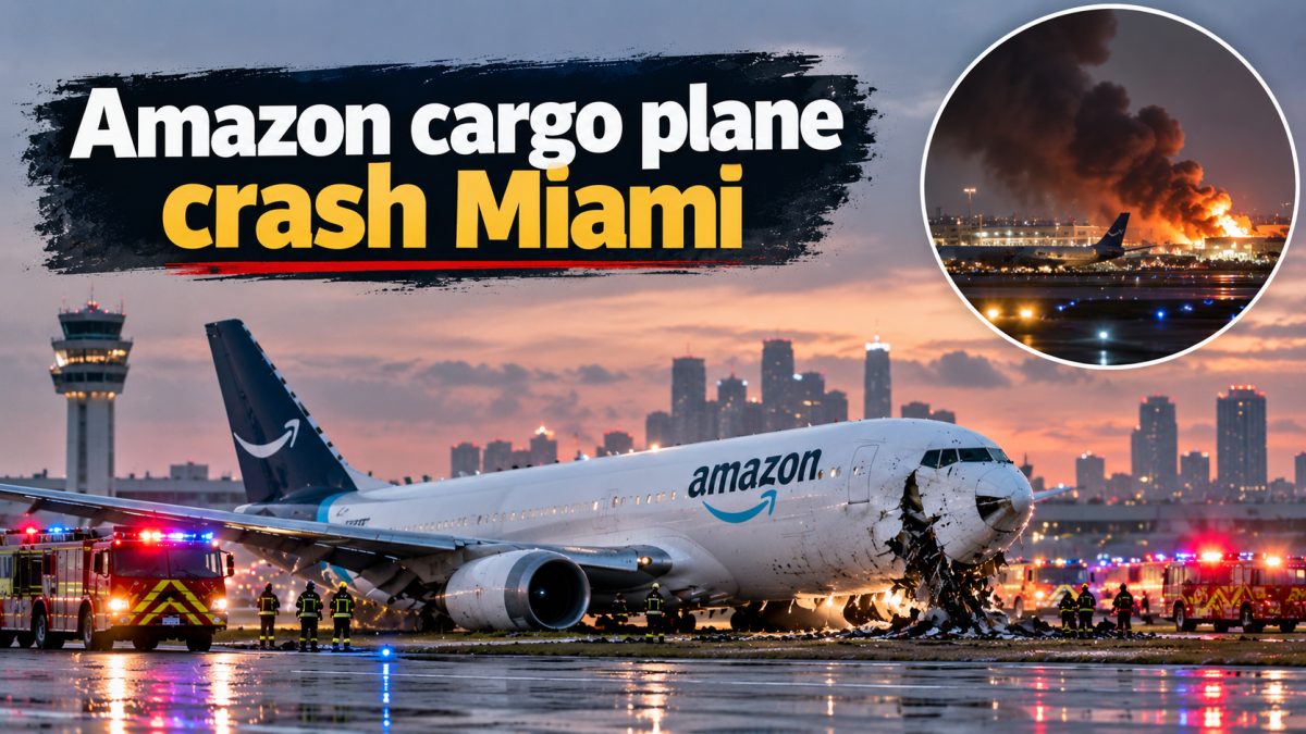 Amazon-Branded Cargo Plane Overruns Runway at Miami Airport, Killing Five