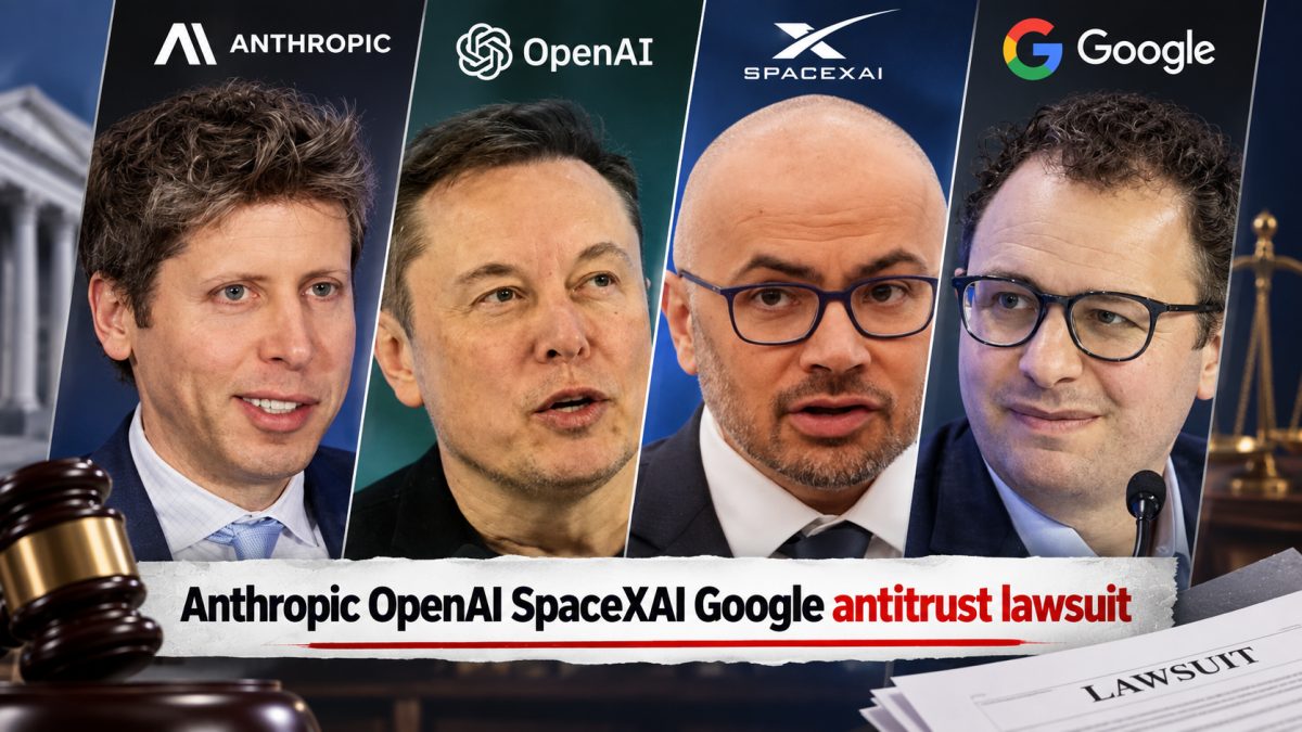 Antitrust Lawsuit Accuses Anthropic, OpenAI, SpaceXAI, Google of AI Slowdown