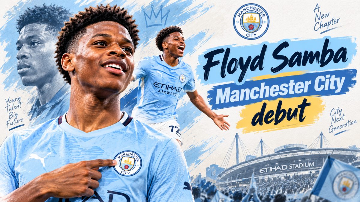 Floyd Samba, 17, Scores Twice on Man City Debut vs Norwich