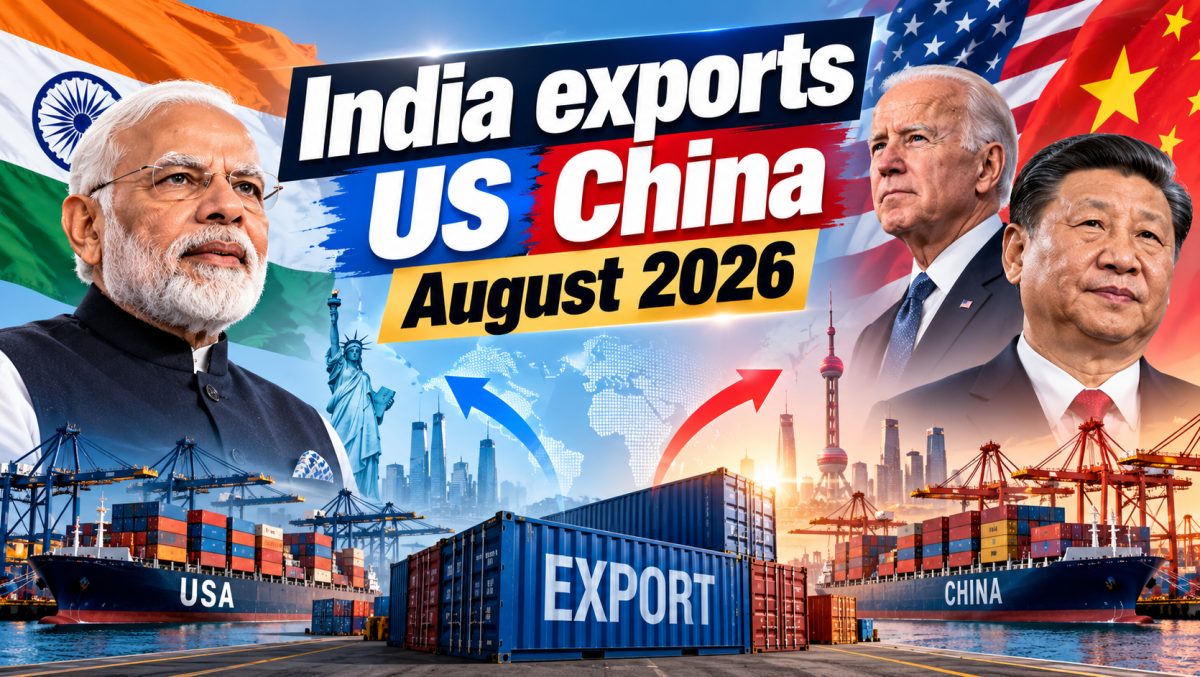India's Exports to US and China Surge Sharply in August 2026