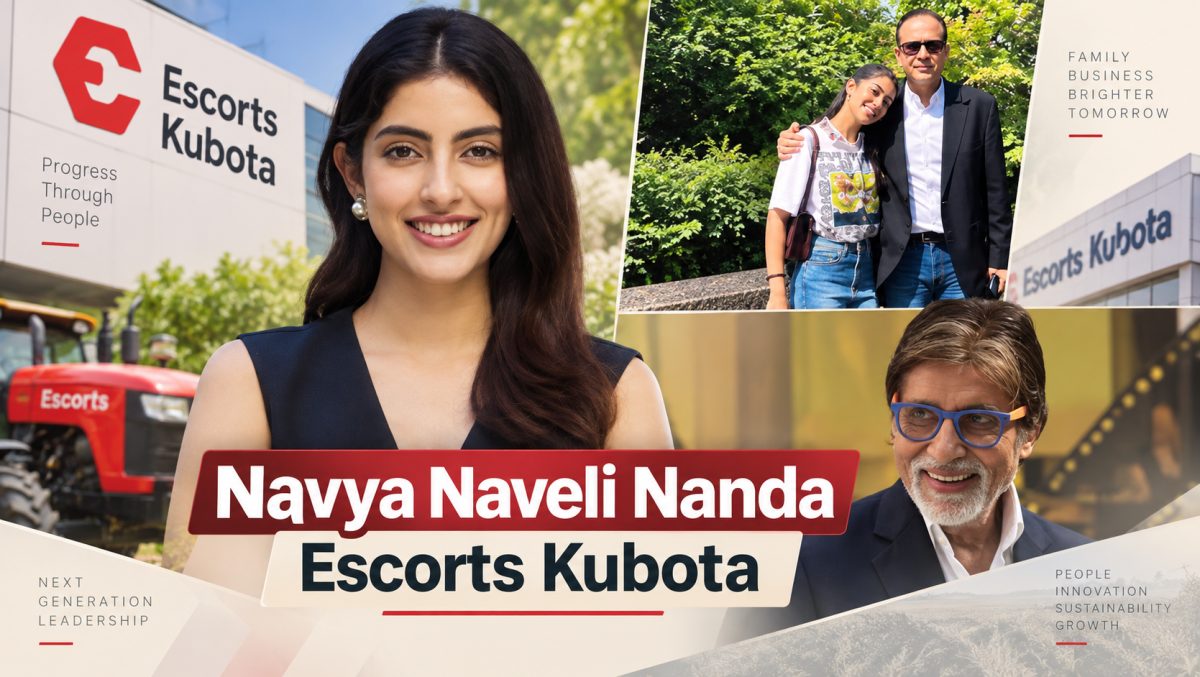 Navya Naveli Nanda Works With Father Nikhil Nanda At Escorts Kubota