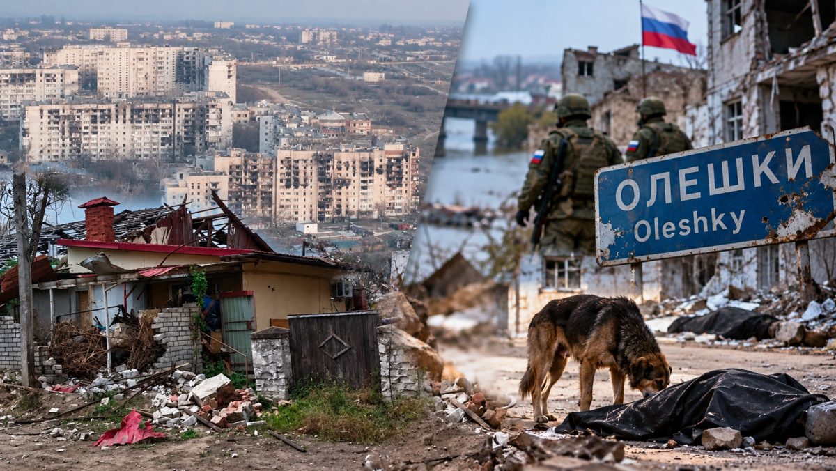Trapped Civilians in Russian-Occupied Oleshky Boil Weeds for Food as Bodies Are Left for Dogs