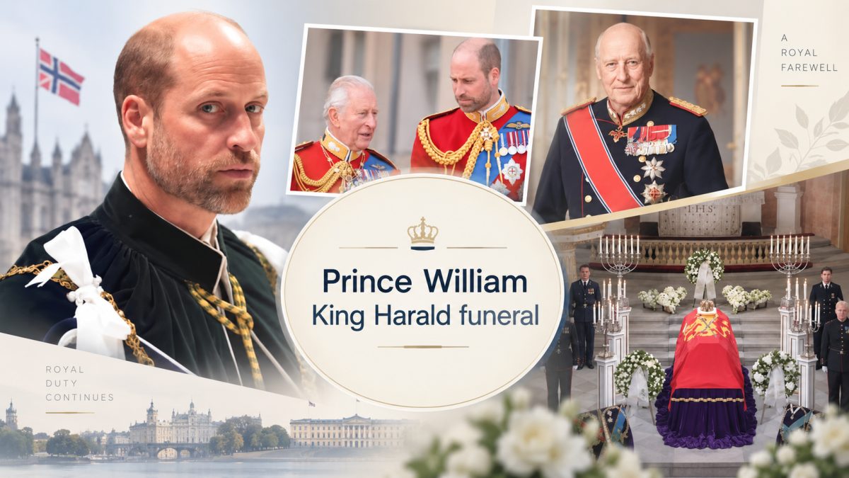 Prince William To Represent King Charles At King Harald's Funeral
