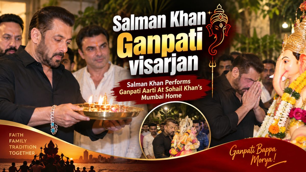Salman Khan Performs Ganpati Aarti At Sohail Khan's Mumbai Home