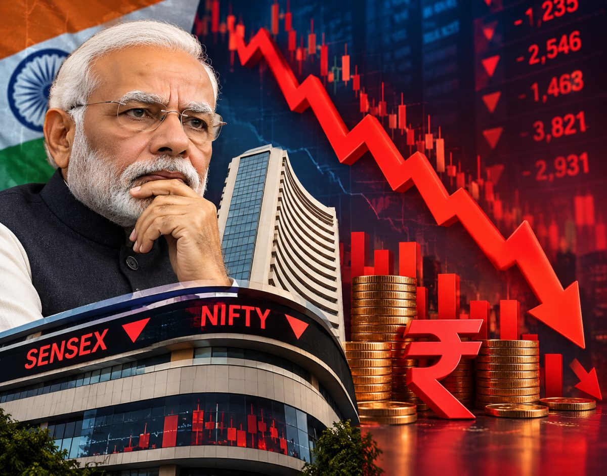 Sensex Nifty Erase ₹5 Lakh Crore as Eight-Week Losing Streak Becomes Worst in 25 Years