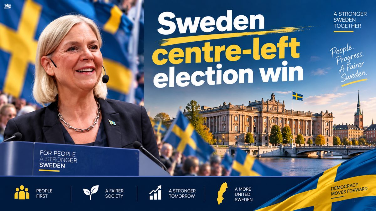Sweden's Centre-Left Opposition Narrowly Wins Parliamentary Election, SVT Confirms