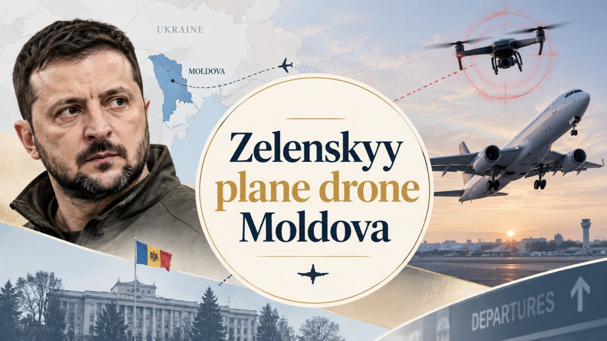 Drone Nearly Hits Zelenskyy's Plane Departing Moldova, Norway PM Says